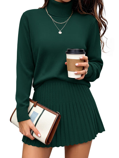 Caracilia Skirt Sets for Women Fall 2 piece Outfits