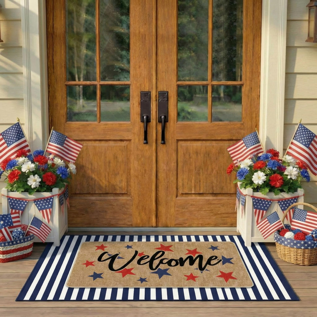 Tinideya 2 Pcs Halloween Door Mats Outdoor Layered Ghost Front Door Mat