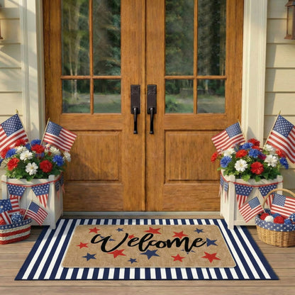 Tinideya 2 Pcs Halloween Door Mats Outdoor Layered Ghost Front Door Mat