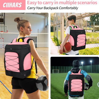 Soccer Backpack,Soccer Bag with Ball Holder and Shoe Compartment