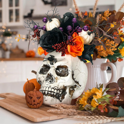 Daifunli Halloween Table Centerpieces Decorations Witch Boot and Pumpkin Artificial Flowers Halloween Tabletop Decorations for Home Kitchen Indoor Haunted Party Decoration 12x17 Inch