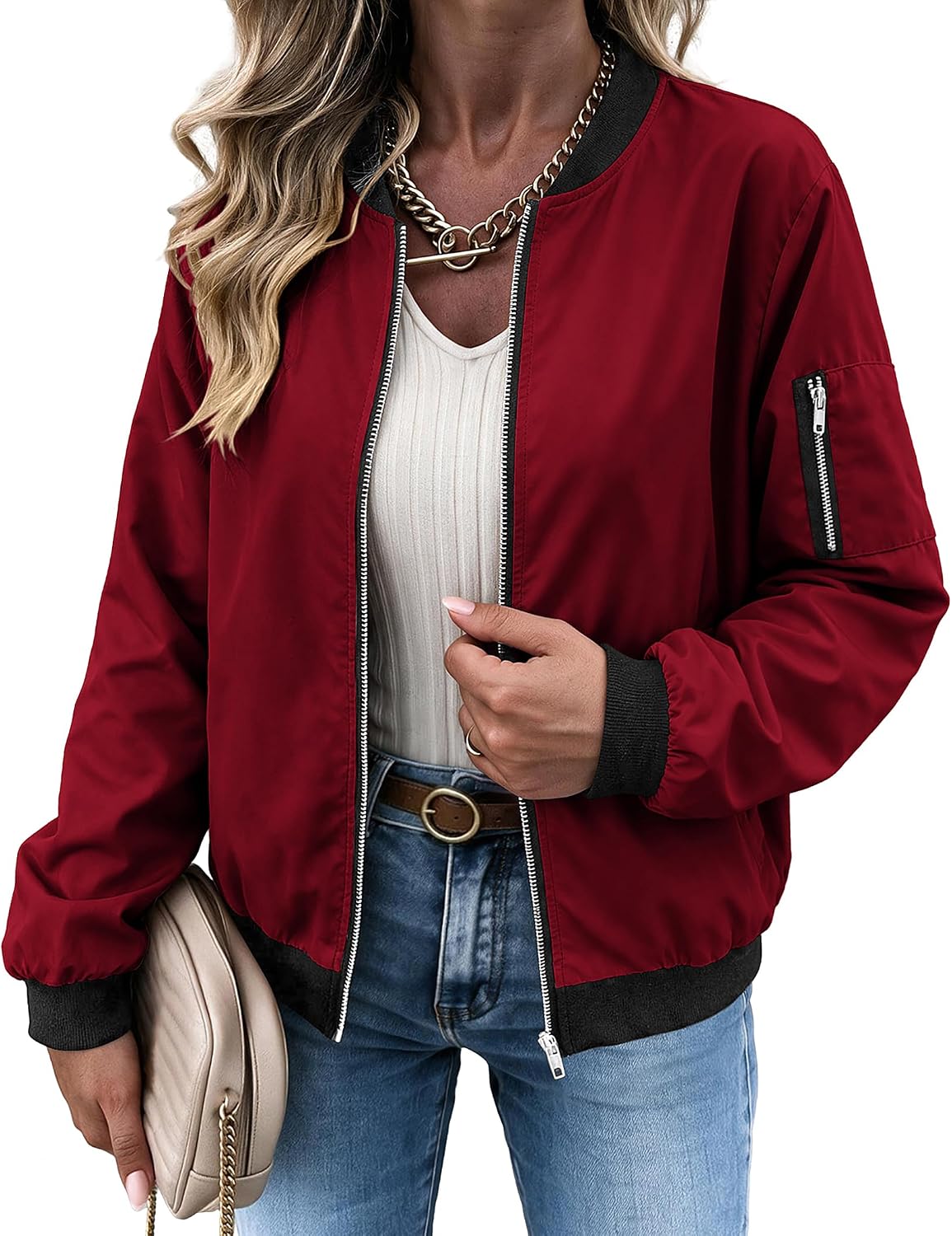 Zeagoo Women Bomber Jacket