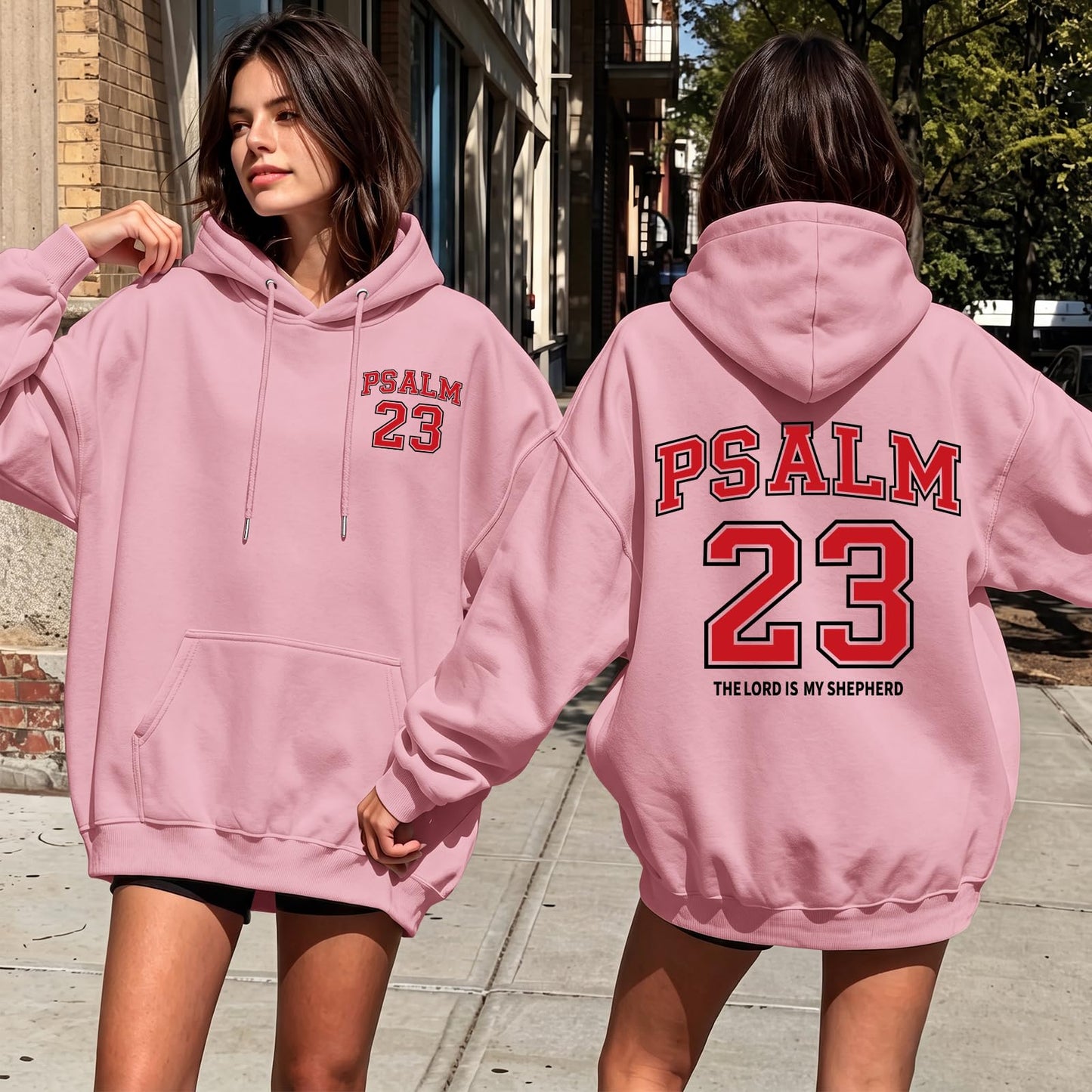 Christian Hoodies for Women Psalm 23 Sweatshirt
