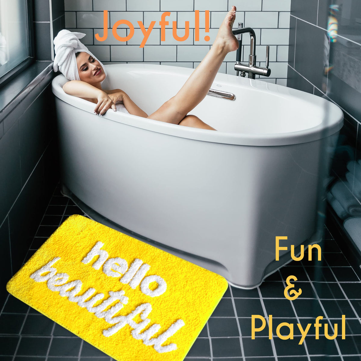 Evovee Hello Beautiful Bath Mat