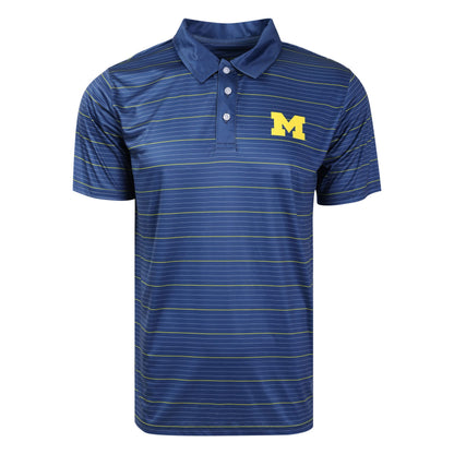 FOCO NCAA Mens NCAA College Team Logo Striped Polyester Polo Short Sleeve Shirt