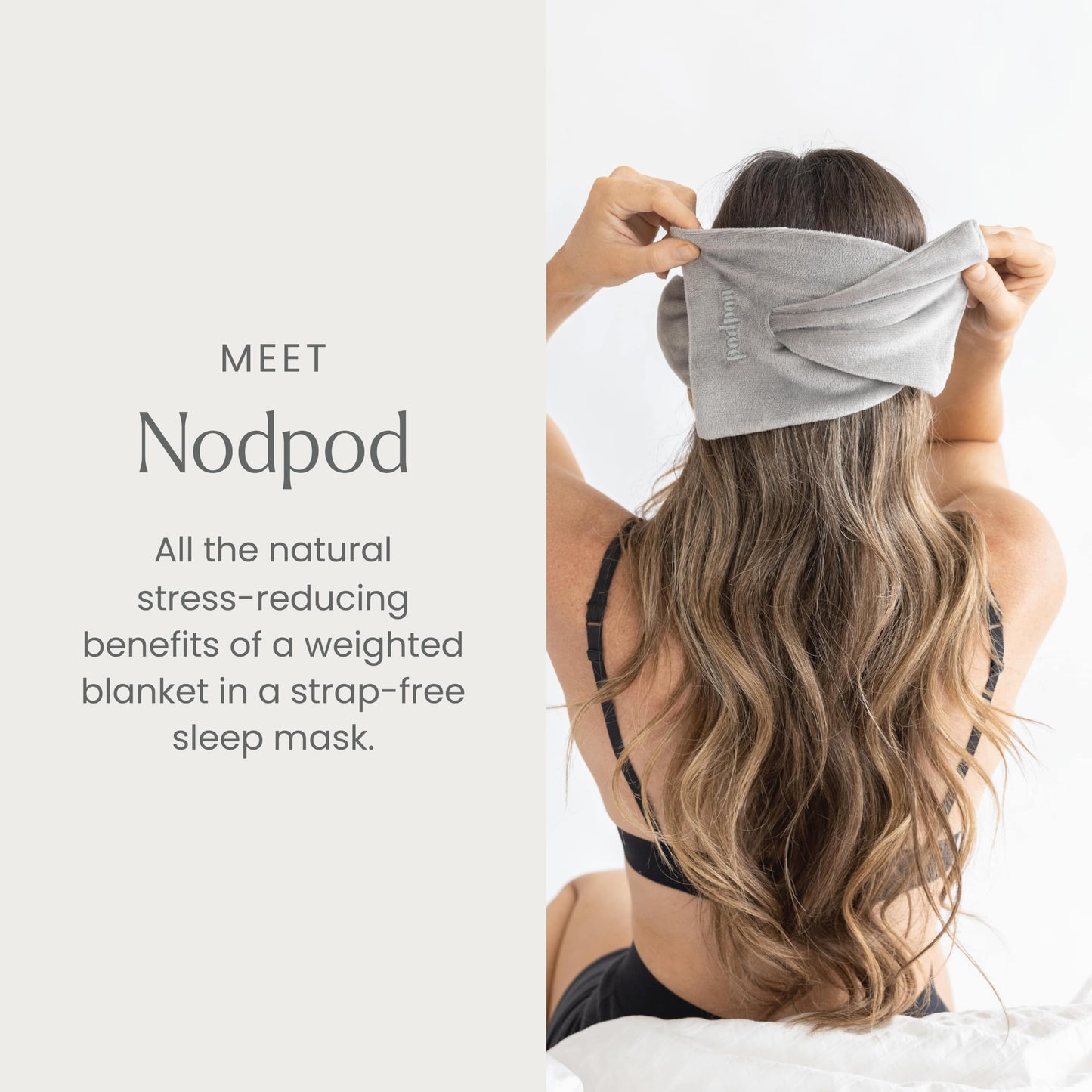 Nodpod Gentle Pressure Sleep Mask | Patented Light Blocking Design for Sleeping, Traveling & Relaxation - Sage