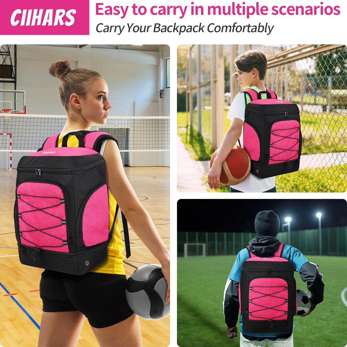 Soccer Backpack,Soccer Bag with Ball Holder and Shoe Compartment