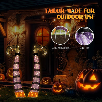 AW 9Ft Animatronics Flying Witch Hovering Broom Animated AC 100V-240V Halloween Outdoor Decoration Motion Activated 2026