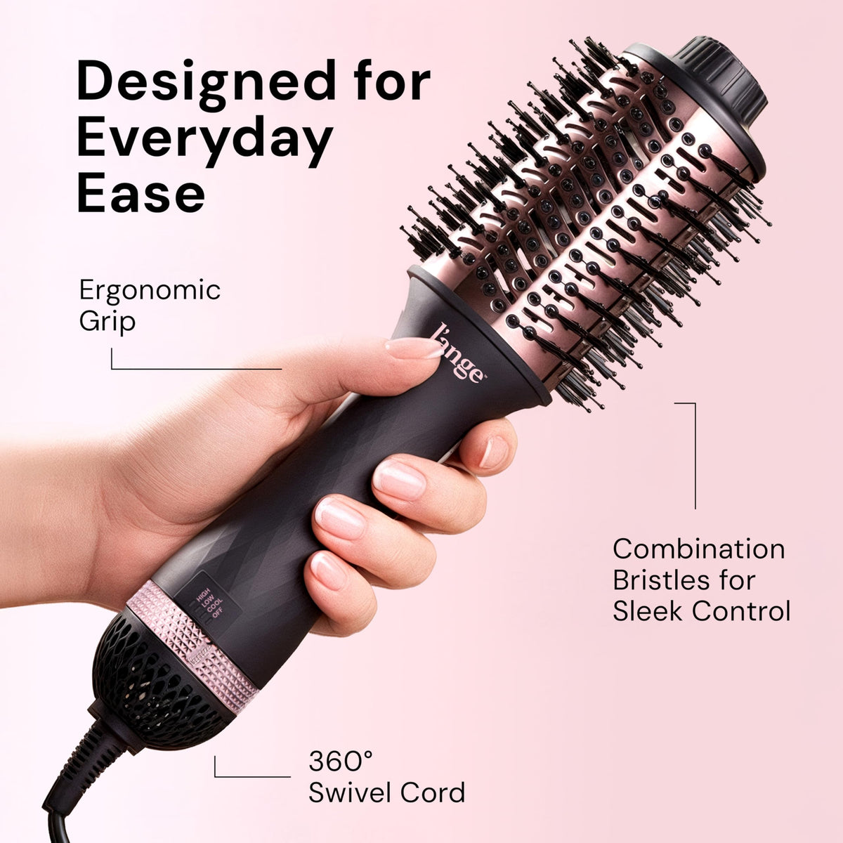L'ANGE HAIR Le Volume 2-in-1 Titanium Blow Dryer Brush