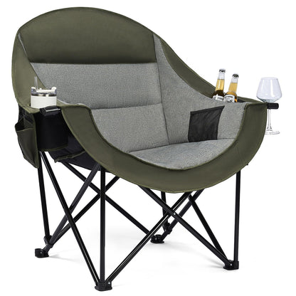 Oversized Camping Chairs for Adults - Heavy Duty Padded Outdoor Camp Chair