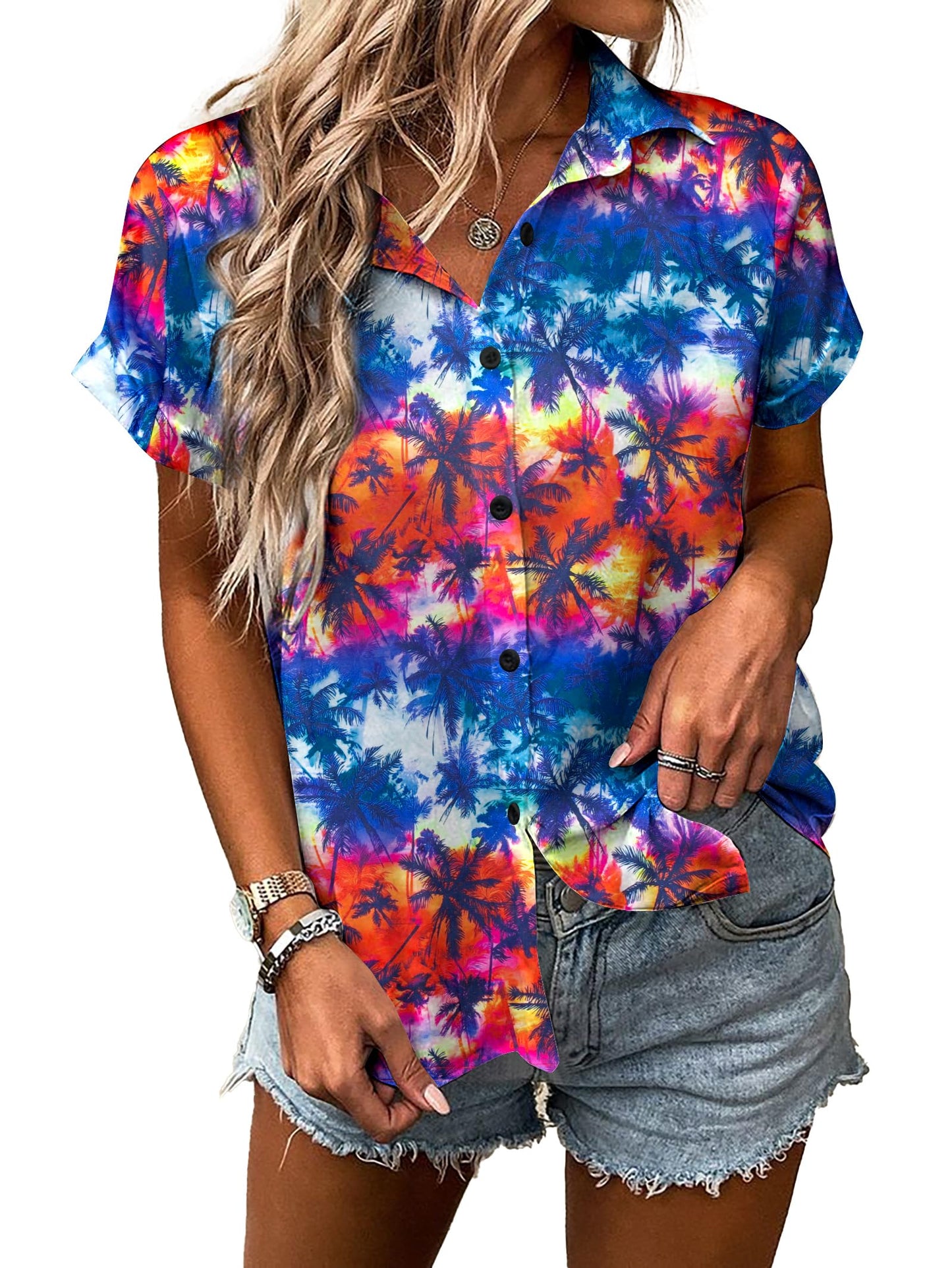 UNIQUEONE Womens Hawaiian Shirt