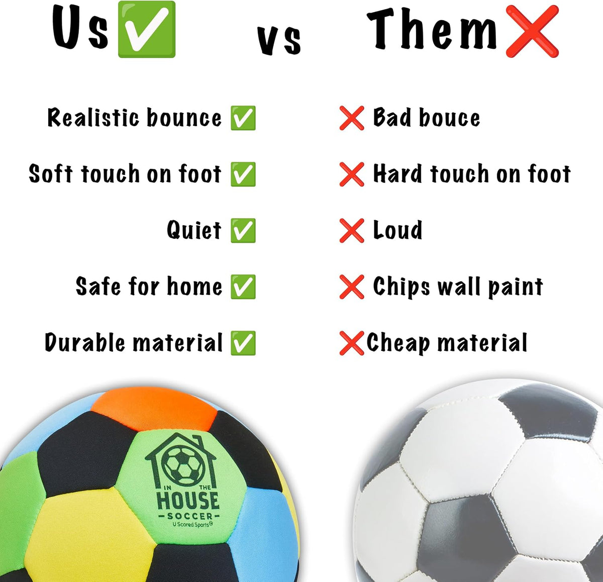 in The House Soccer Ball - Indoor Size 4 Padded Soccer Ball for Girls (Ages 3+), Boys (Ages 3+) & Adults - Bring Soccer Practice Home - Perfect for Juggling - Gift for Soccer Player