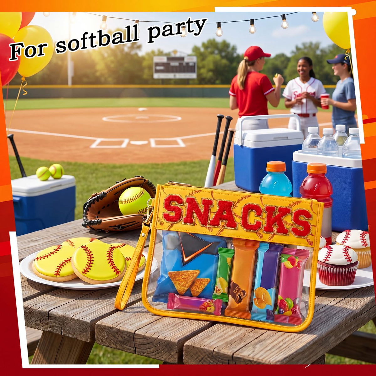 1 Pcs Soccer Snack Bag Baseball Party Favors Mom Gifts