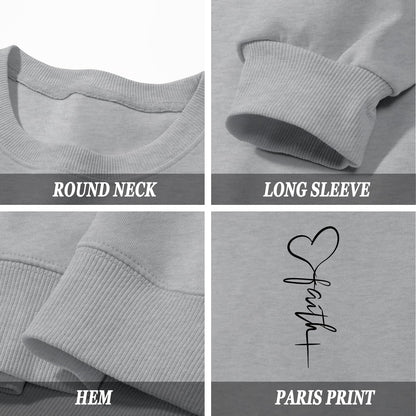 KIEKIECOO Faith Christian Sweatshirts