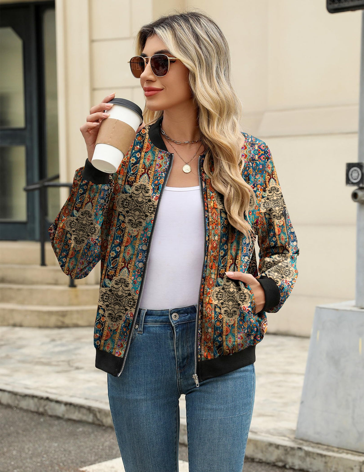 Zeagoo Women Bomber Jacket