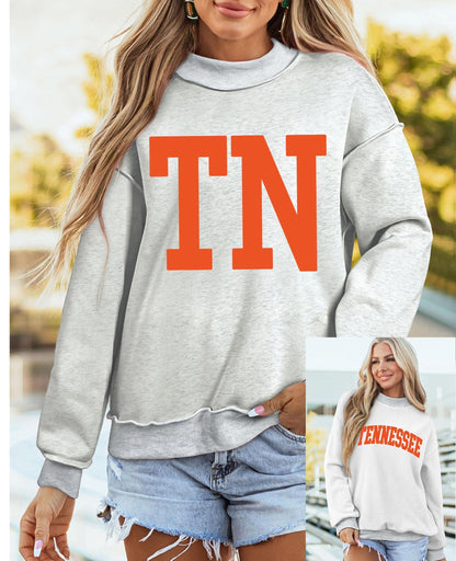 SELINK Womens Double Printed Reversible Mock Neck Sweatshirts Pullover Tops