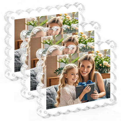 Chivalral 3 Pack 4x6 Acrylic Picture Frame, Double-Sided Tabletop Display