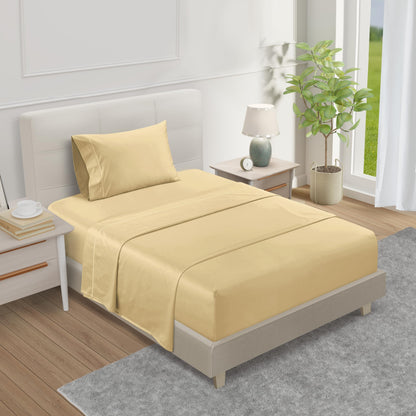100% Egyptian Cotton Sheets King Size Sheets Set with Fully Elasticated 15" Deep Fitted Sheet & Pillowcase Sets, 800TC Sateen Weave Hotel Collection King Sheet Set, Soft Luxury White Bedding