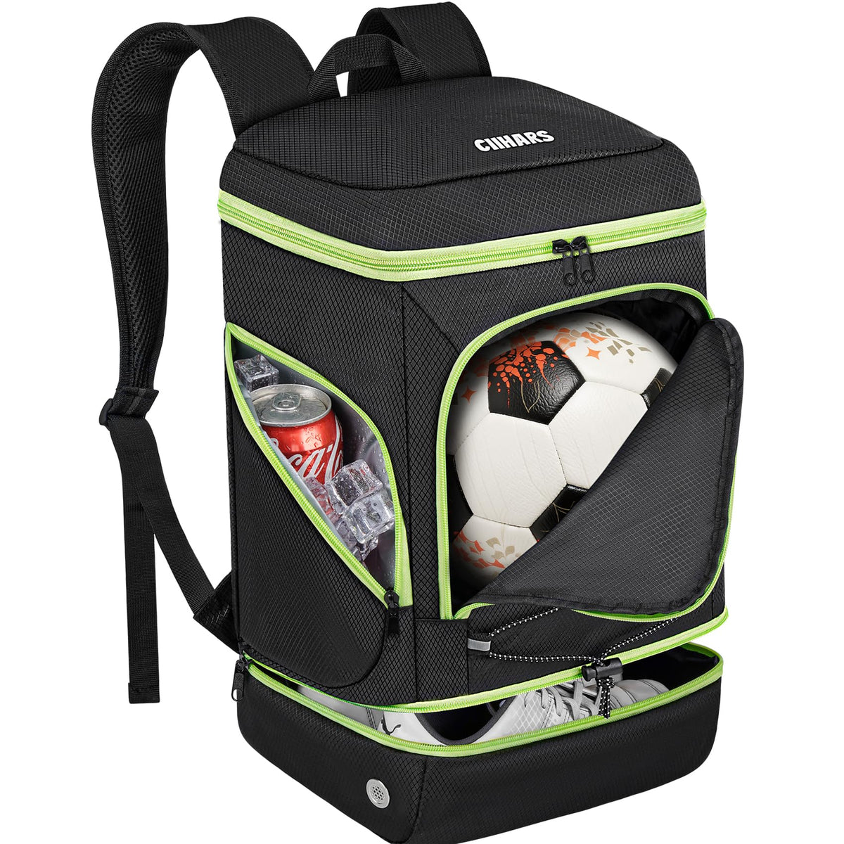 Soccer Backpack,Soccer Bag with Ball Holder and Shoe Compartment