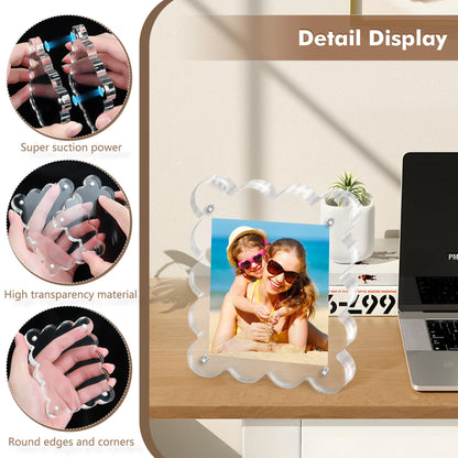 Chivalral 3 Pack 4x6 Acrylic Picture Frame, Double-Sided Tabletop Display