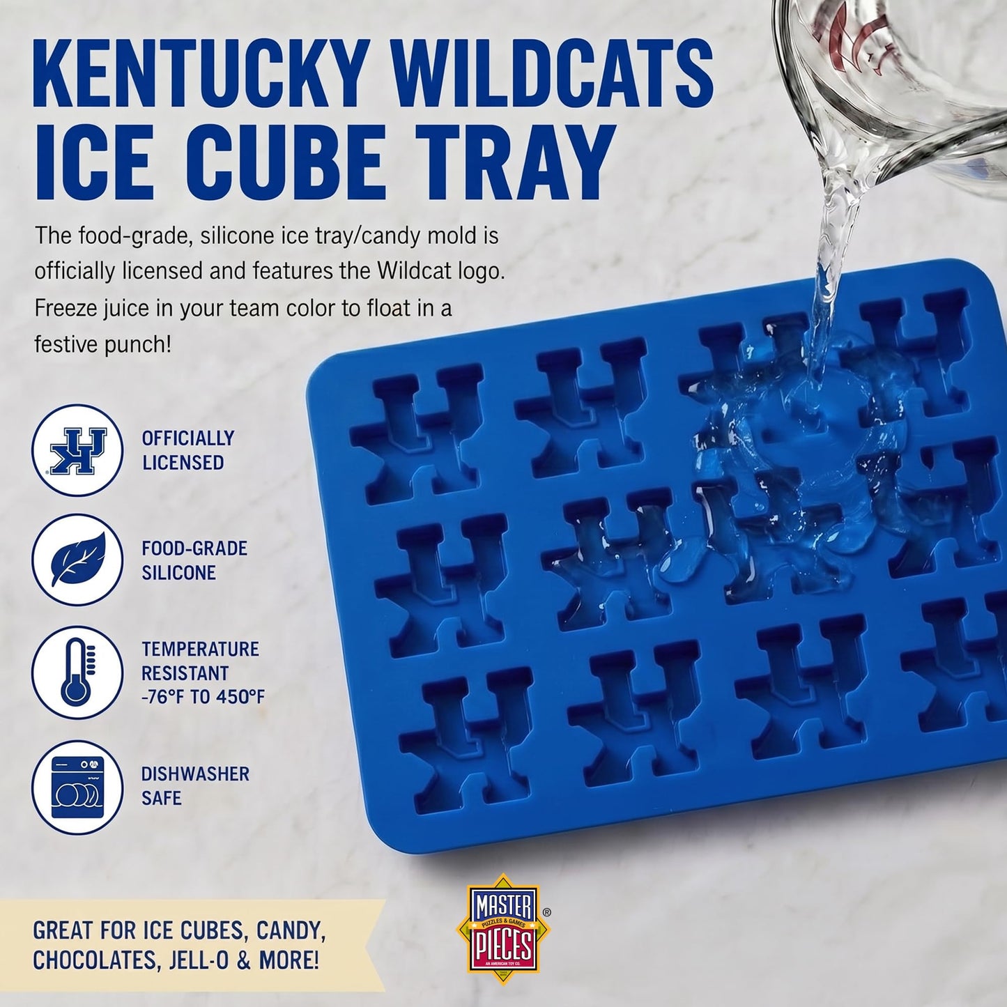 Masterpieces Fanpans Ncaa Alabama Crimson Tide Silicone Ice Cube Tray Set - Fun Alabama Merchandise, Dishwasher Safe