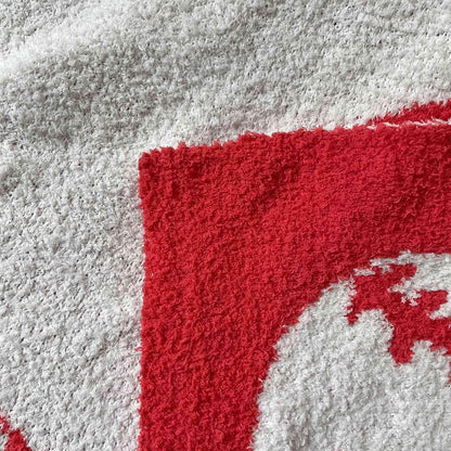 Cozy Baseball Pattern Blanket Perfect Lightweight Bedding for Adults, Soft, Warm, and Plush Soccer Sports Blanket Great for Bed Sofa (Baseball-Red, 51"x63")