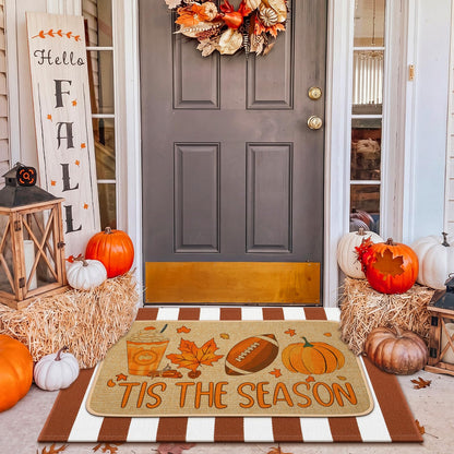 Tinideya 2 Pcs Halloween Door Mats Outdoor Layered Ghost Front Door Mat