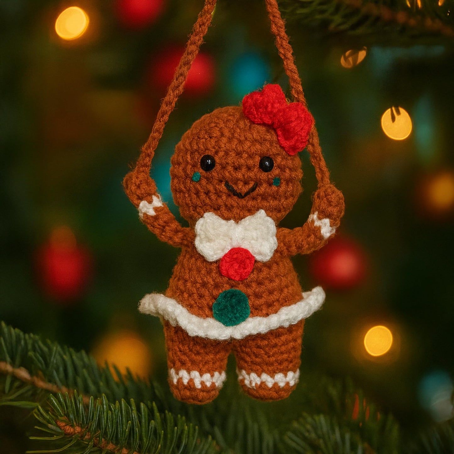 OASSIE Christmas Tree Crochet - Xmas Stocking Stuffers Gifts for Women Men | Christmas Tree Decorations, Christmas Crochet Gifts for Friends/Family/Coworkers, Emotional Support Message, Handmade