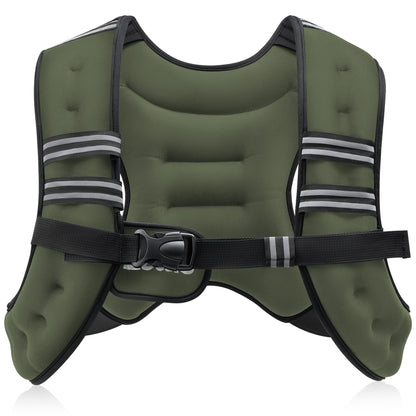 ZELUS Weighted Vest, 6lb/8lb/12lb/16lb/20lb/25lb/30lb Weight Vest with Reflective Stripe for Workout, Strength Training, Running, Fitness, Muscle Building, Weight Loss, Weightlifting