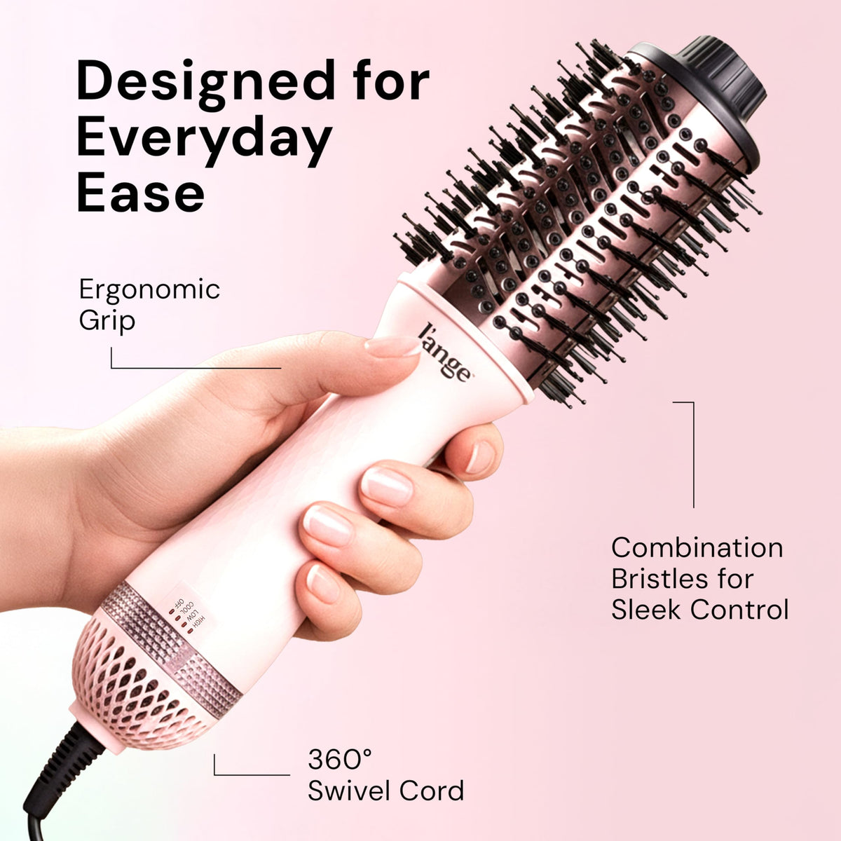 L'ANGE HAIR Le Volume 2-in-1 Titanium Blow Dryer Brush