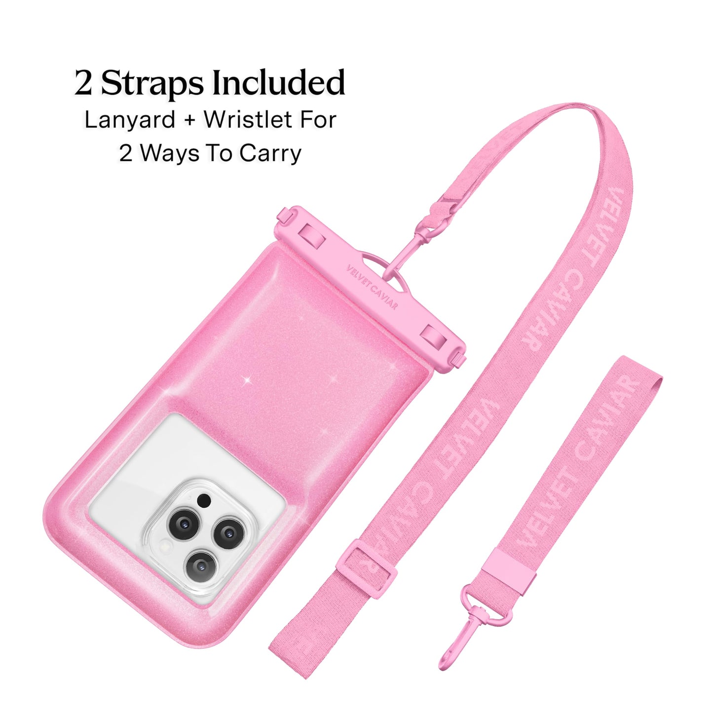 VELVET CAVIAR Waterproof Phone Pouch with Lanyard