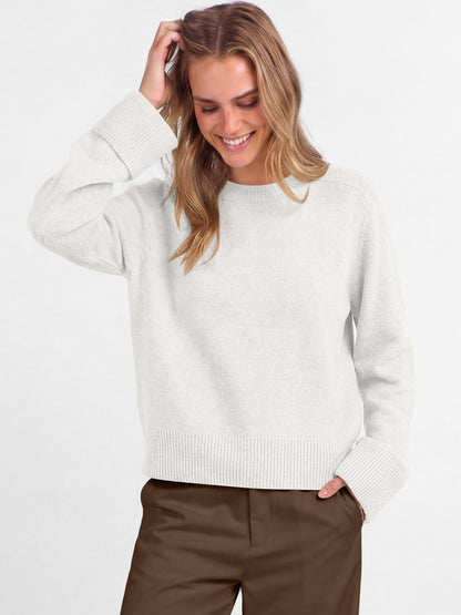 ANRABESS Sweaters for Women Cropped Fall Lightweight Pullover