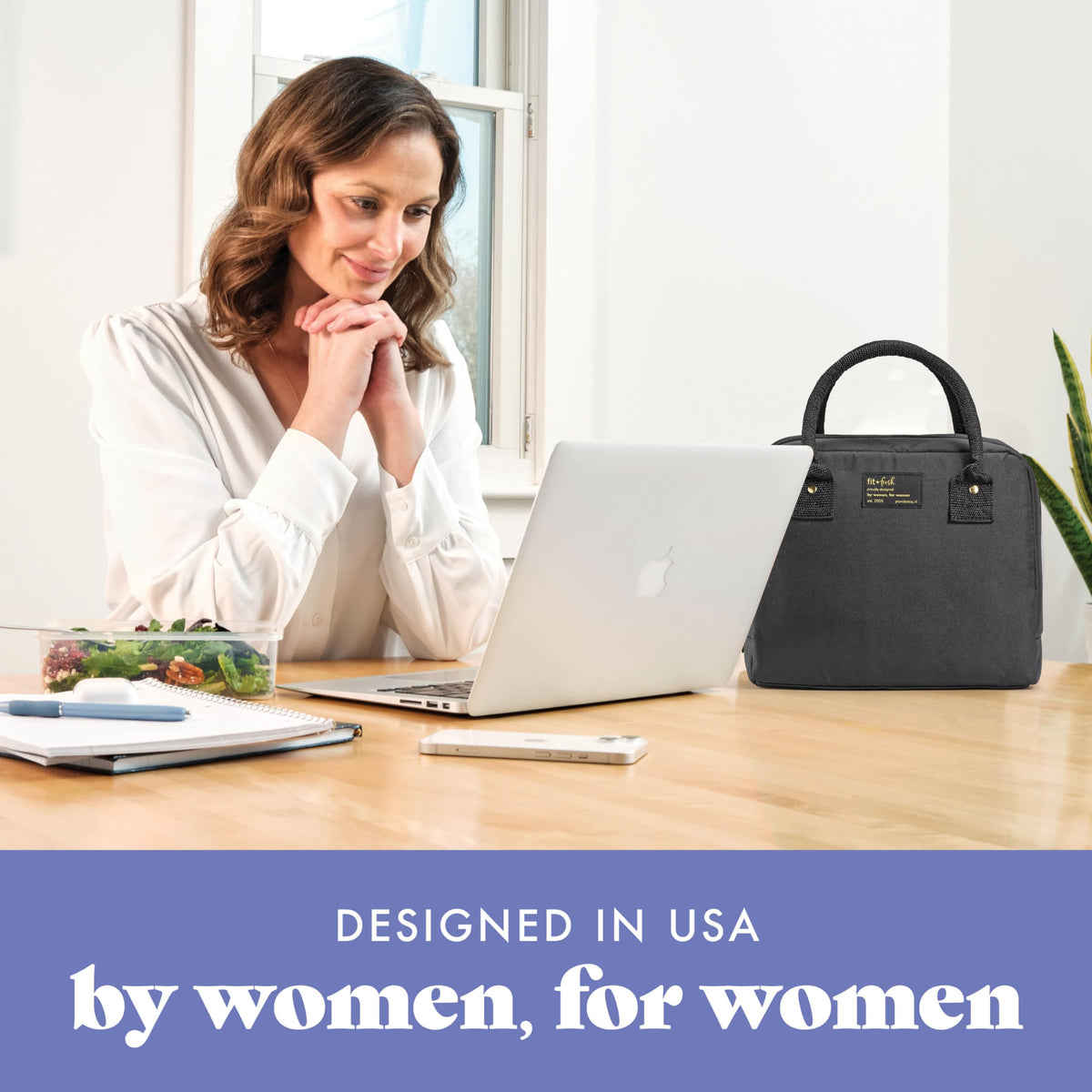 Fit & Fresh Bloomington Lunch Bag for Women - Insulated Large Lunch Box for Work with Containers, Leak-Resistant, Stain-Resistant, Zipper Closure, Cheetah