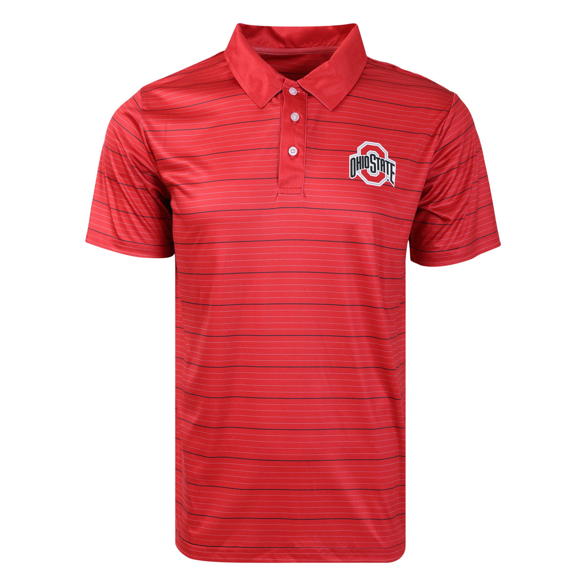 FOCO NCAA Mens NCAA College Team Logo Striped Polyester Polo Short Sleeve Shirt