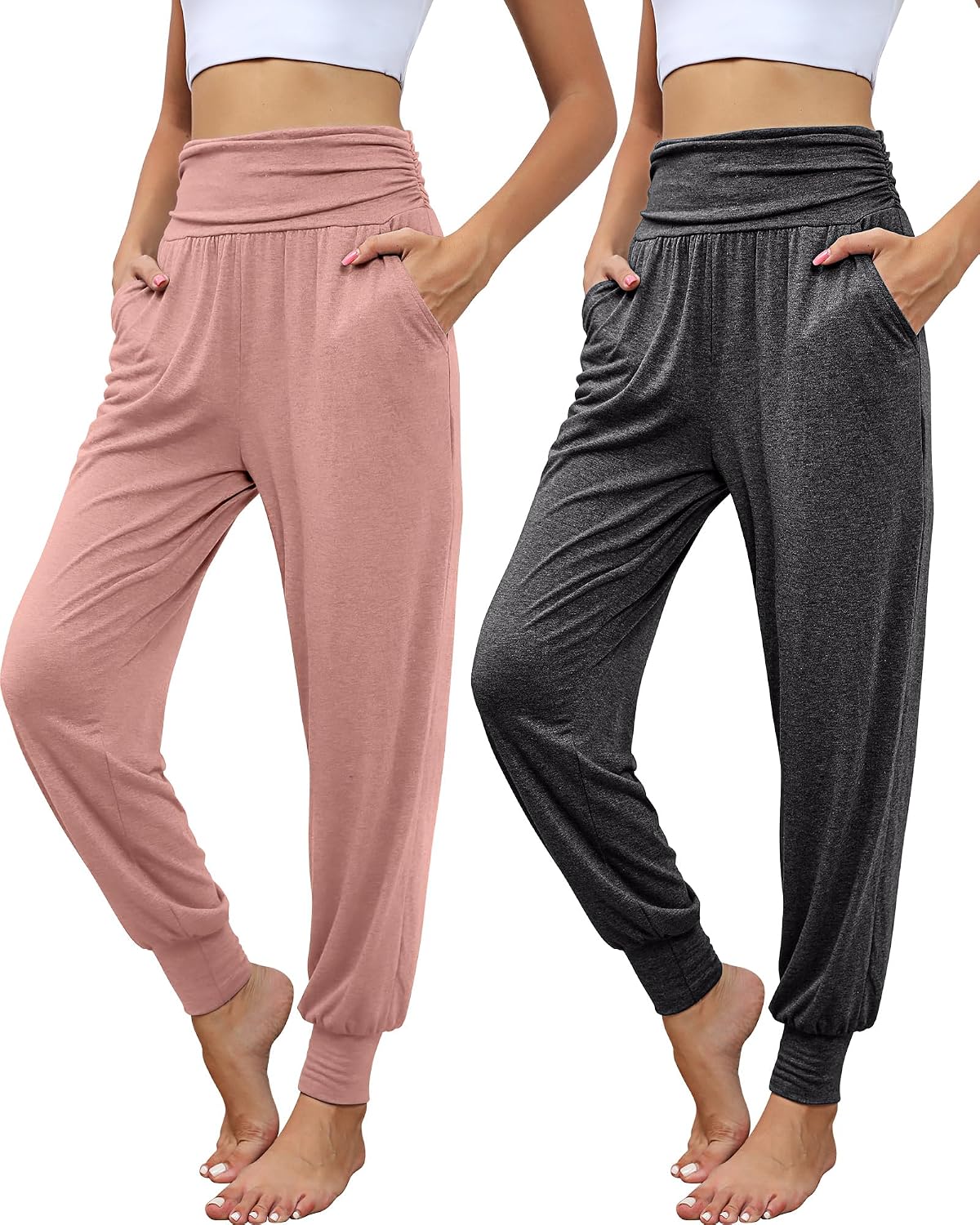 Locoowai 2 Pack Women's Yoga Sweatpants with Pockets