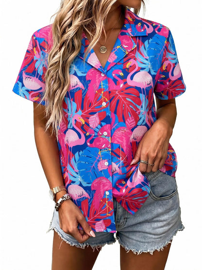 UNIQUEONE Womens Hawaiian Shirt