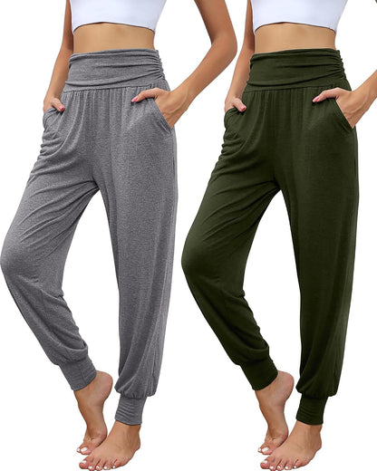 Locoowai 2 Pack Women's Yoga Sweatpants with Pockets