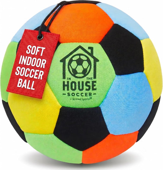 in The House Soccer Ball - Indoor Size 4 Padded Soccer Ball for Girls (Ages 3+), Boys (Ages 3+) & Adults - Bring Soccer Practice Home - Perfect for Juggling - Gift for Soccer Player