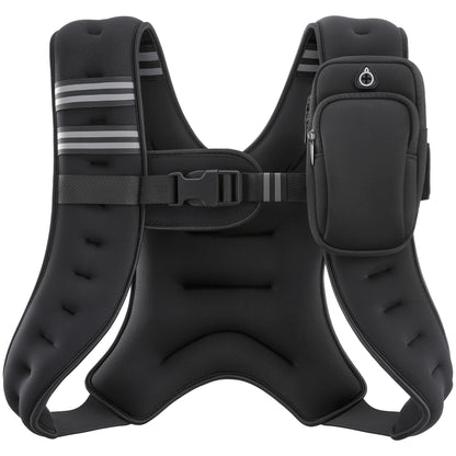 ZELUS Weighted Vest, 6lb/8lb/12lb/16lb/20lb/25lb/30lb Weight Vest with Reflective Stripe for Workout, Strength Training, Running, Fitness, Muscle Building, Weight Loss, Weightlifting