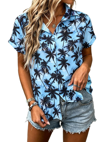 UNIQUEONE Womens Hawaiian Shirt