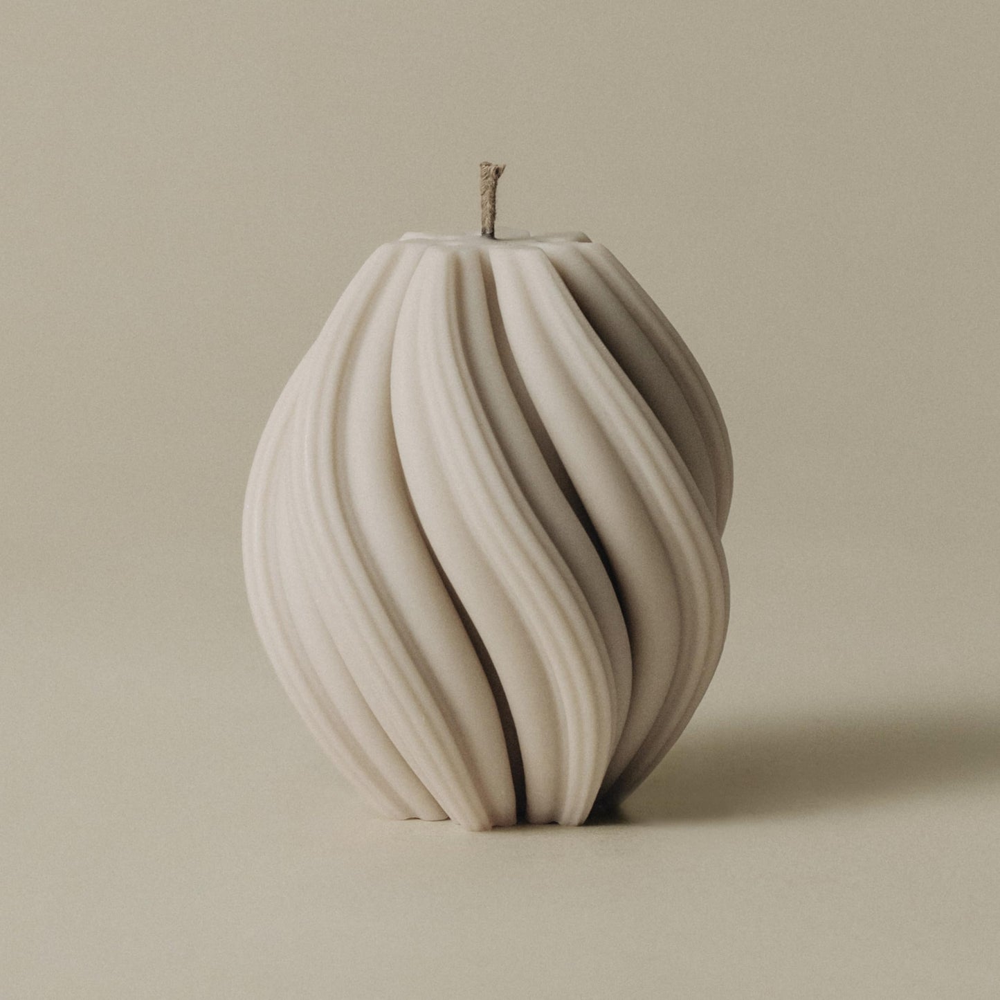 LAWA Swirl Candle - Beautiful Handmade Pillar Soy Wax Twirl Elegant Bubble Aesthetic Candle Housewarming Gift Home Room Shelf Decor Idea Spiral White Large