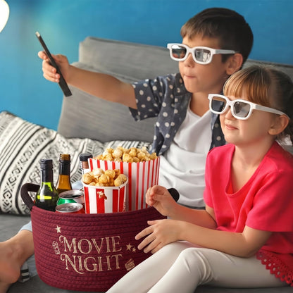 Yungyan Halloween Movie Night Supplies Snack Tray, Orange Gift Basket