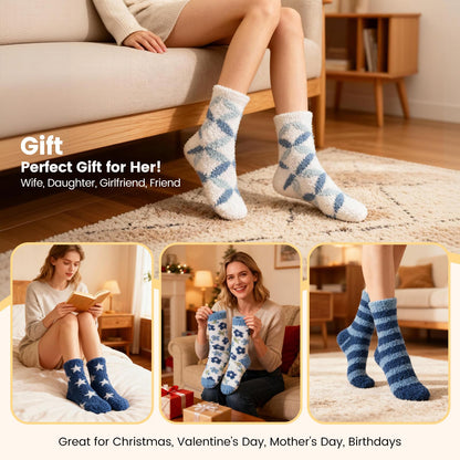 Womens Fluffy Fuzzy Socks,Winter Cozy Soft Warm Socks Gifts for Womens