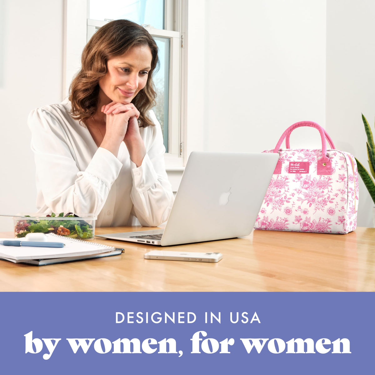 Fit & Fresh Bloomington Lunch Bag for Women - Insulated Large Lunch Box for Work with Containers, Leak-Resistant, Stain-Resistant, Zipper Closure, Cheetah
