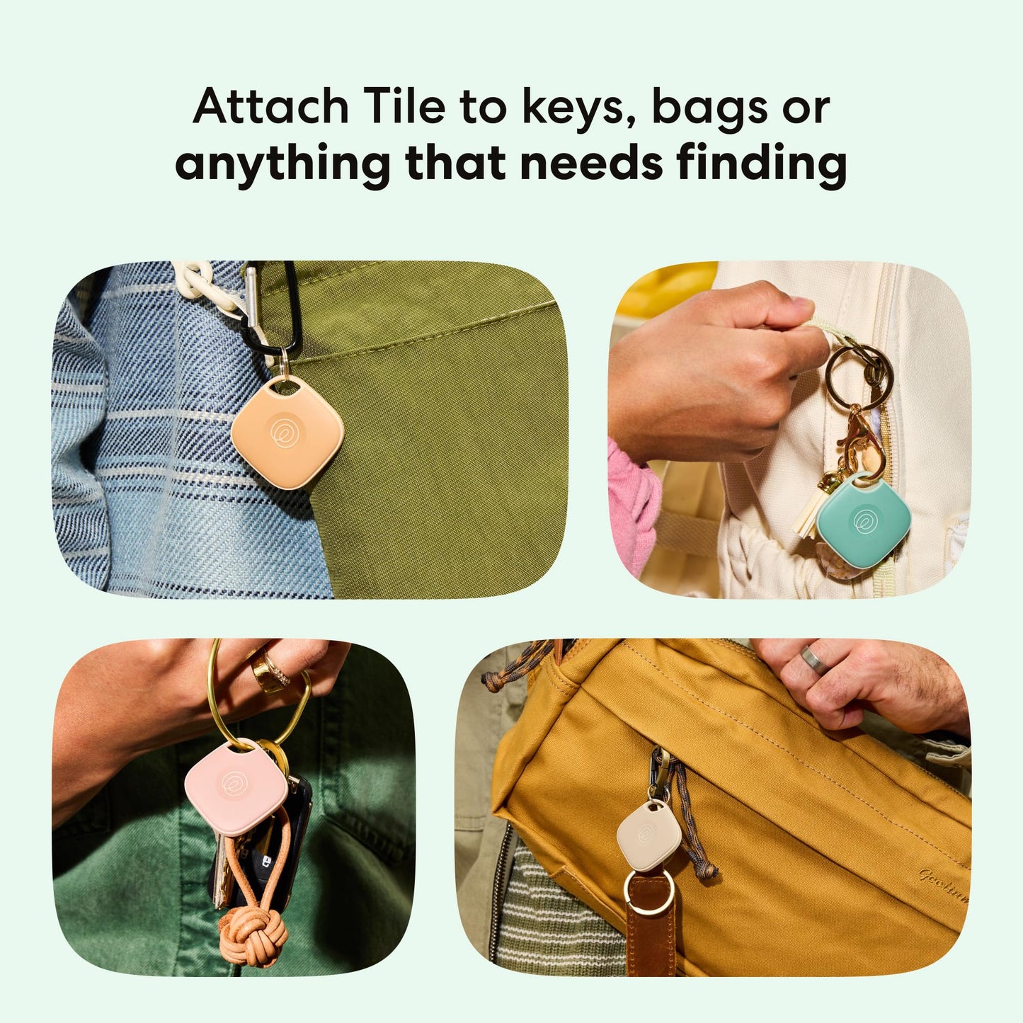 Life360 Tile - Bluetooth Tracker, Keys Finder and Item Locator for Keys, Bags and More. Phone Finder. Both iOS and Android Compatible. 1-Pack (Green Surf)