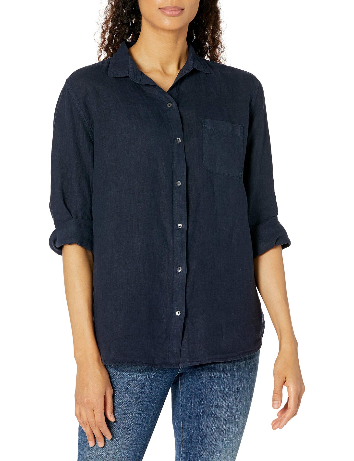 Velvet by Graham & Spencer Women's Mulholland by Jenny Graham Woven Linen Button Down