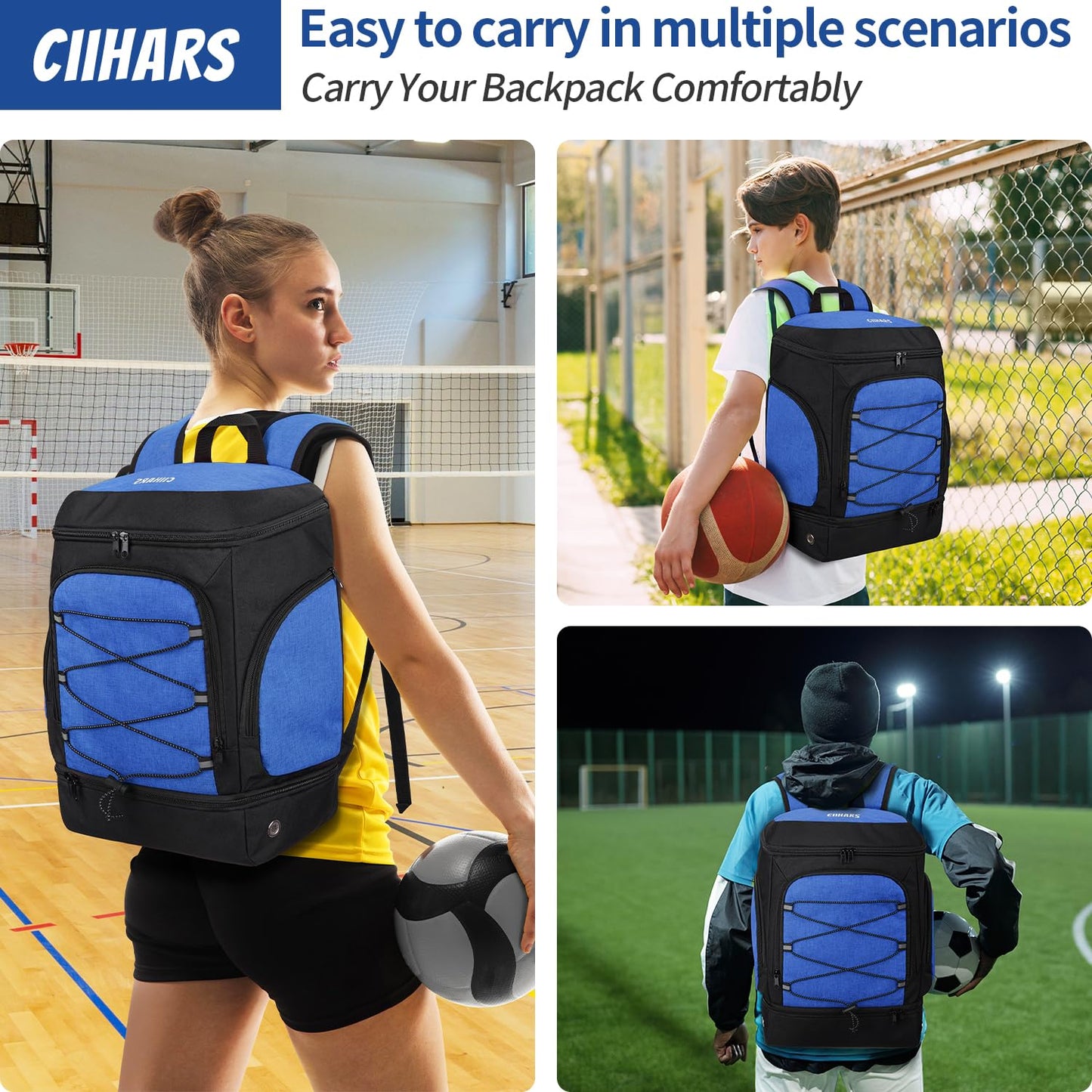 Soccer Backpack,Soccer Bag with Ball Holder and Shoe Compartment