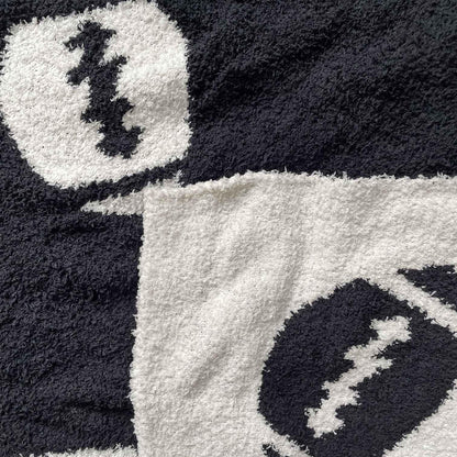 Cozy Baseball Pattern Blanket Perfect Lightweight Bedding for Adults, Soft, Warm, and Plush Soccer Sports Blanket Great for Bed Sofa (Baseball-Red, 51"x63")