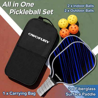 Pickleball Paddles Set of 2 Lightweight Honeycomb Core Pink