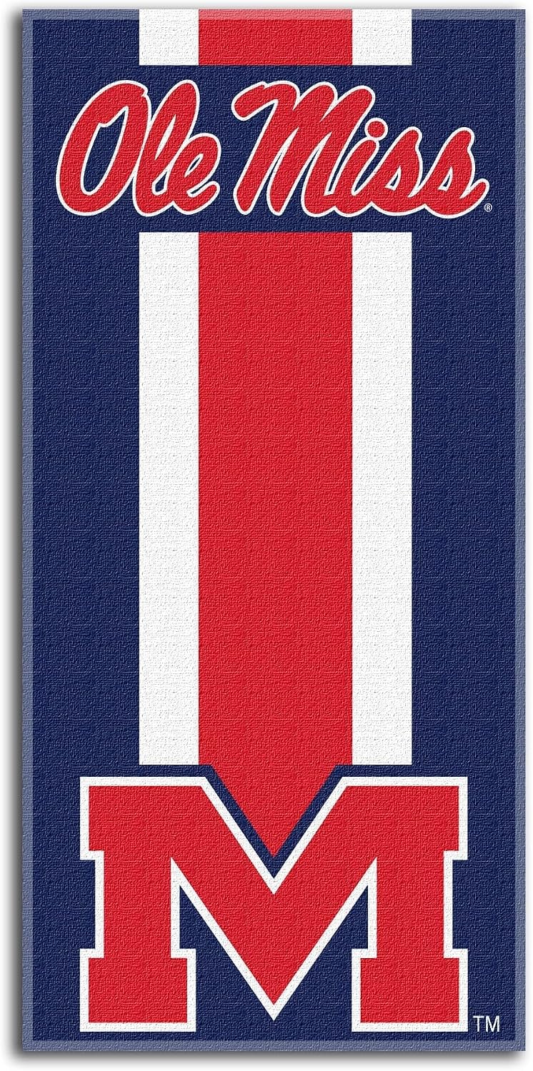 Northwest NCAA Alabama Crimson Tide Unisex-Adult Beach Towel, 30" x 60", Stripes